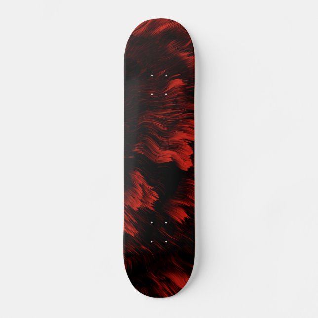 Abstraktes Red and Black Skateboard Deck (Vorderseite)