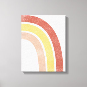 Abstraktes Regenbogen-Mid-Century-Motiv Leinwanddruck