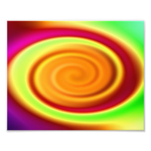 Abstraktes Regenbogen-Strudel-Muster Fotodruck