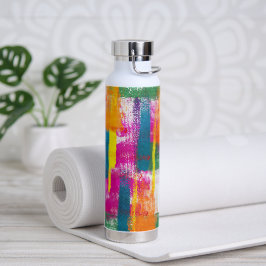 Abstraktes Regenbogenfarbmuster Trinkflasche