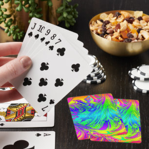 Abstraktes Regenbogenflüssig Spielkarten