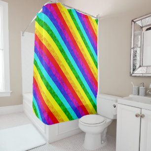 Abstraktes Regenbogenmuster Duschvorhang