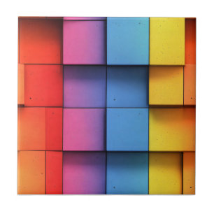 Abstraktes Regenbogenmuster Fliese