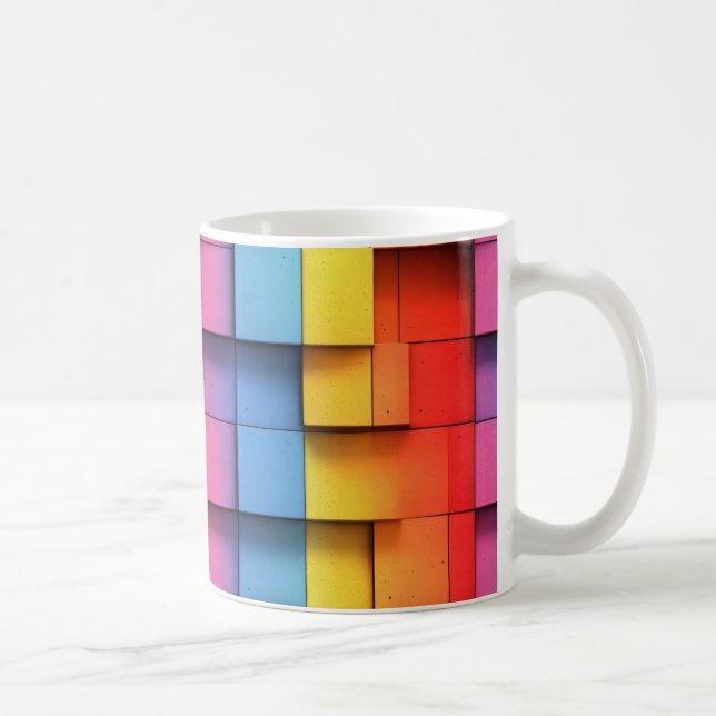 Abstraktes Regenbogenmuster Kaffeetasse (Rechts)