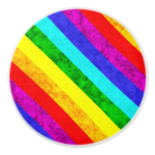 Abstraktes Regenbogenmuster Keramikknauf
