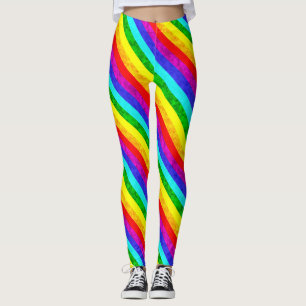 Abstraktes Regenbogenmuster Leggings