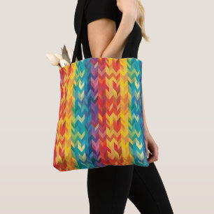 Abstraktes Regenbogenmuster Tasche