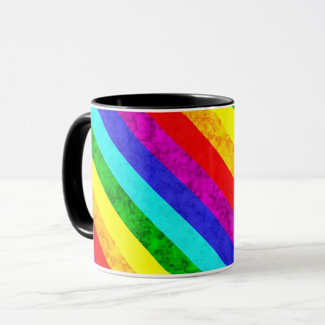 Abstraktes Regenbogenmuster, Tasse (Vorderseite Links)