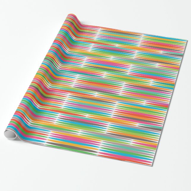 Abstraktes Regenbogenprofil Geschenkpapier (Ungerollt)