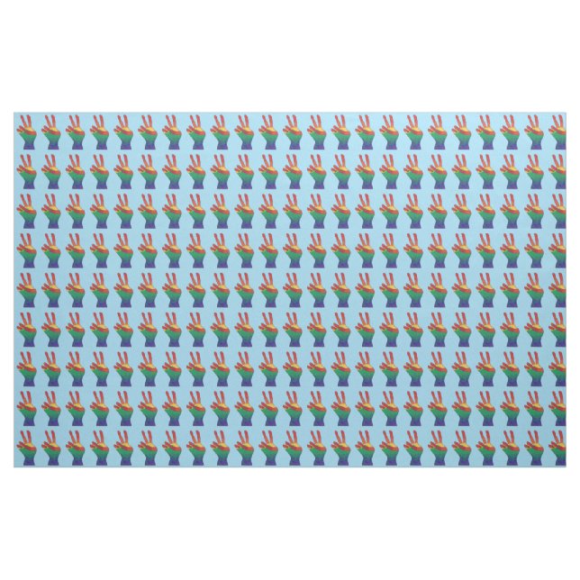 Abstraktes Regenbogenschutzhandzeichen Stoff (Yard (91,4 cm))