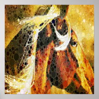 Abstraktes Reitpferd Western