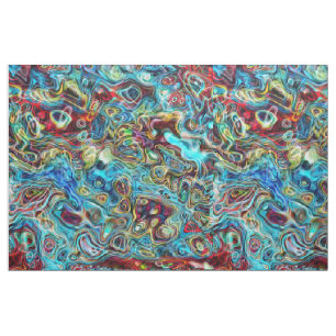 Abstraktes Retro-Cooles Wave-Muster Stoff