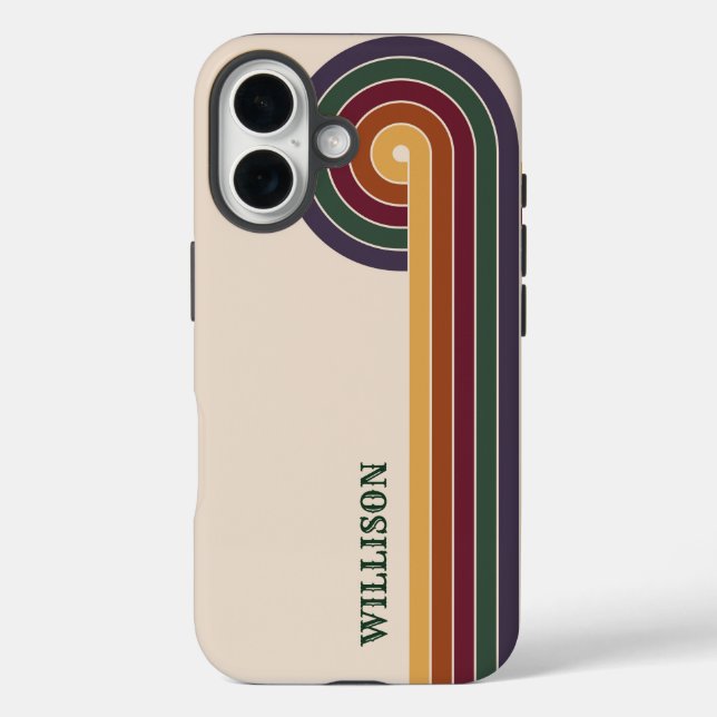 Abstraktes Retro-Muster der 80er Jahre iPhone 16 Hülle (Rückseite)