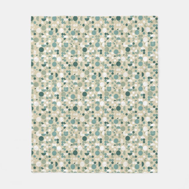 Abstraktes retro Muster Fleecedecke (Vorderseite)