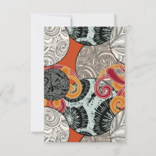 Abstraktes Retro-Swirlmuster mit japanischem Flair Karte