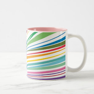 abstraktes Retro-Vintages Muster Zwei-Tone-Kaffee- Zweifarbige Tasse