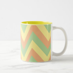 abstraktes Retro-Wellenmuster Zwei-Tone-Kaffeemasc Zweifarbige Tasse