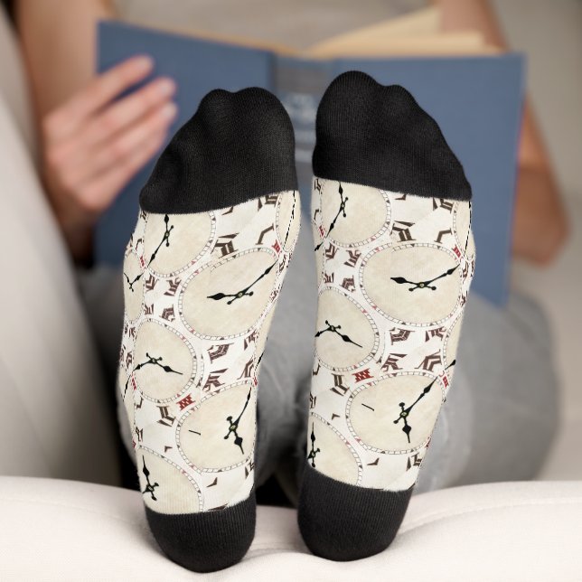 Abstraktes Retrouchmuster Socken (Unterseite)