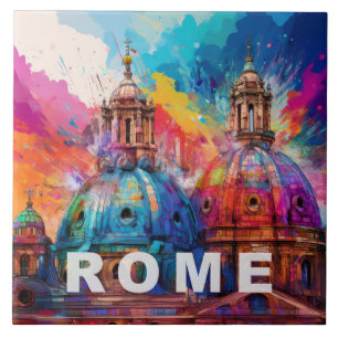 Abstraktes Rom Kunst - Modernes italienisches Stad Fliese