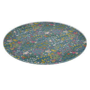 Abstraktes romantisches Muster mit Cartoon Schneidebrett