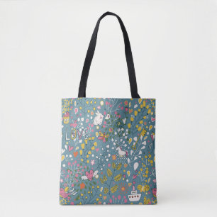 Abstraktes romantisches Muster mit Cartoon Tasche