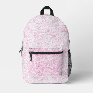 Abstraktes rosa Büroordner-Set Bedruckter Rucksack