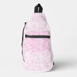 Abstraktes rosa Büroordner-Set Crossbody Bag