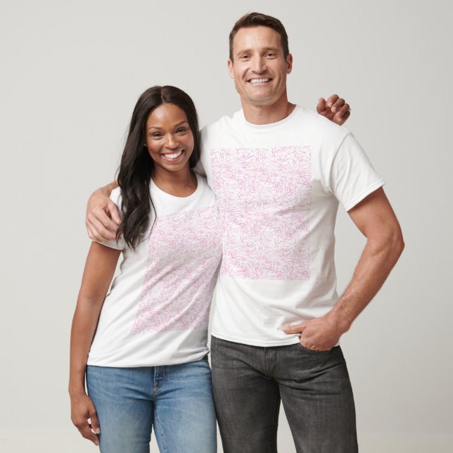Abstraktes rosa Büroordner-Set T-Shirt (Unisex)