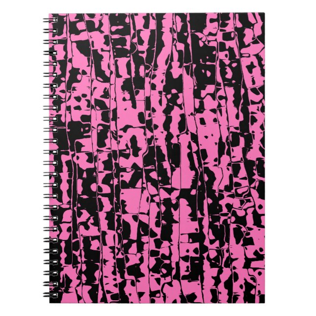 Abstraktes Rosa Crackle Notizblock (Vorderseite)
