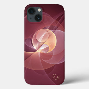 Abstraktes Rosa-Fraktal-Monogramm Case-Mate iPhone Hülle