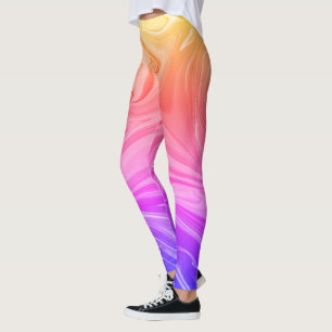 Abstraktes Rosa Gelbgelb-Gelb Leggings