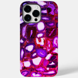 Abstraktes rosa Geodmuster, rosafarbene Agglomerat Case-Mate iPhone 14 Pro Max Hülle