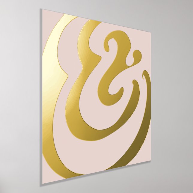 Abstraktes Rosa-Gold mit minimalem Blush Foliendrucke (Ablage )