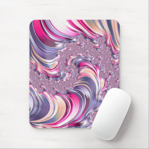 Abstraktes rosa lila Spiral-Fraktal Mousepad