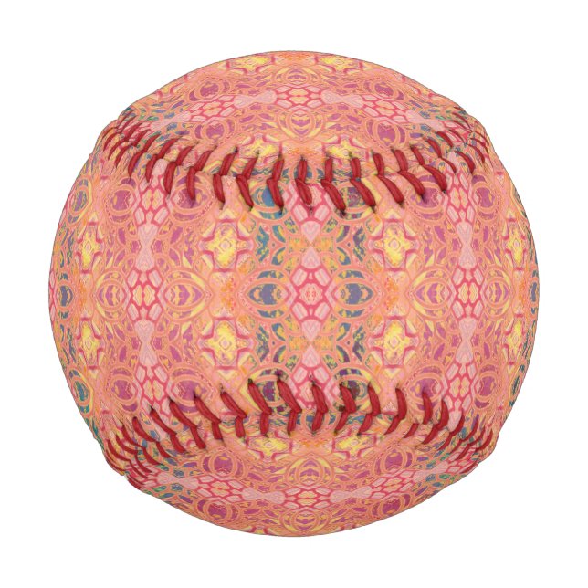 abstraktes rosa Muster Baseball (Vorderseite)