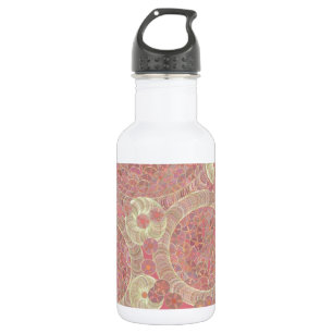 abstraktes rosa Muster florale Farbe personalisier Trinkflasche