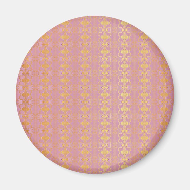 abstraktes rosa Muster Magnet (Vorne)