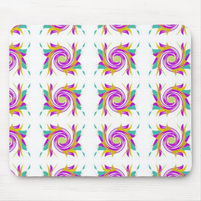 Abstraktes rosa Muster Mousepad (Vorne)
