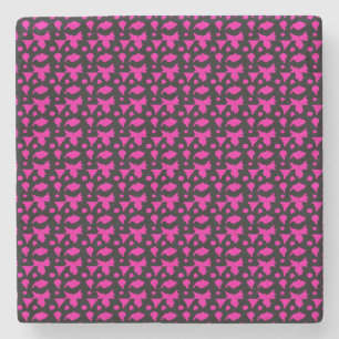 Abstraktes rosa Muster Steinuntersetzer