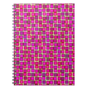 Abstraktes rosa Quadrat-Muster Notizblock