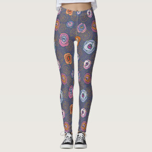 Abstraktes Rosenfeldmuster Leggings