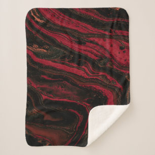 Abstraktes Rot-Schwarz-Bild Sherpadecke