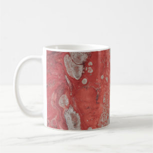 Abstraktes Rot-Weiß-Bild Kaffeetasse