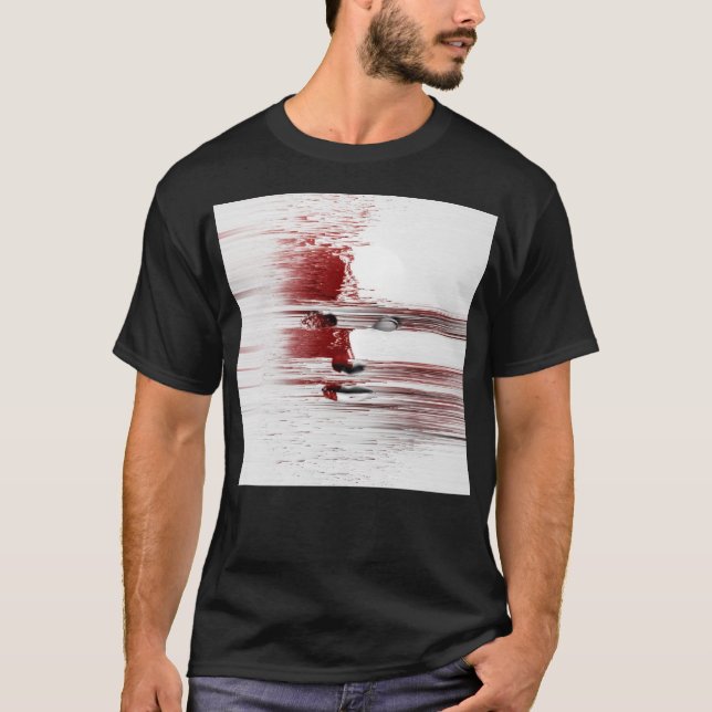 Abstraktes rotes Gesicht T-Shirt (Vorderseite)