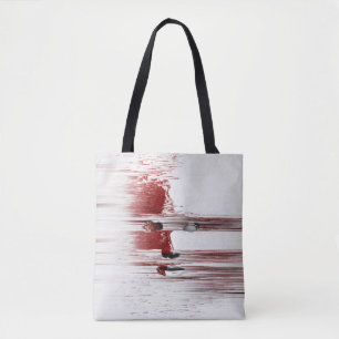 Abstraktes rotes Gesicht Tasche