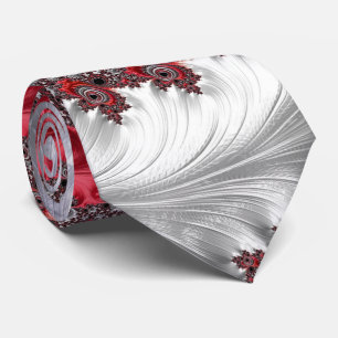 Abstraktes Rotes Gradient Spiral Fraktal Krawatte