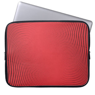 Abstraktes rotes Monochrome-Halbtonmuster. Weichku Laptopschutzhülle