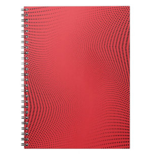 Abstraktes rotes monochromes Halbtonmuster. Sanfte Notizblock