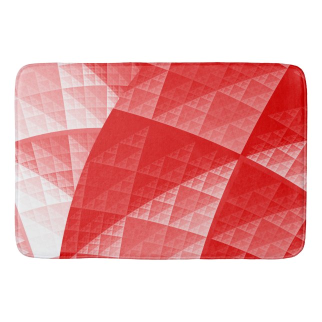 Abstraktes Rotes Muster Badematte (Vorderseite)