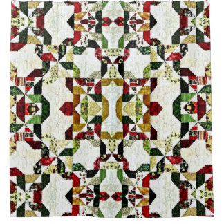 abstraktes rotes Muster Duschvorhang